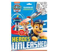 Paw Patrol Heroes Unleashed Colouring Set Pencils Stickers Colouring Sheets Kids Activity Age 3+