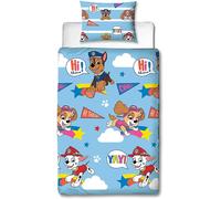 Paw Patrol Official Single Duvet Cover I'm Cool Design | Blue Reversible 2 Sided Bedding Duvet Cover Including Pillowcase Official Merchandise
