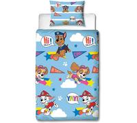 Paw Patrol Official Single Duvet Cover I'm Cool Design | Blue Reversible 2 Sided Bedding Duvet Cover Including Pillowcase Official Merchandise