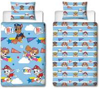 Paw Patrol Official Single Duvet Cover I'm Cool Design | Blue Reversible 2 Sided Bedding Duvet Cover Including Pillowcase Official Merchandise