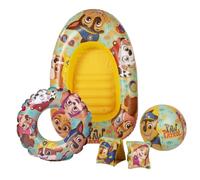 Paw Patrol inflatable Swim Set with Arm Bands, Swim Ring, Beach ball and Inflatable Boat
