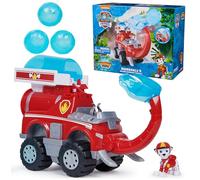 Paw Patrol Jungle Pups Marshall Elephant Firetruck & Action Figure | Pull-Back Trunk To Launch 3 Water Projectiles, Oversized Wheels & Tusks, Marshall Figure, Kids Toys for Boys & Girls Ages 3+
