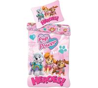 Paw Patrol Junior Bedding Set | Duvet Cover 100×135 cm + 40×60 cm Pillowcase, Soft Cotton Bedlinen for Toddlers (Pink Paw Patrol)