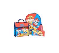Paw Patrol Kids Backpack Lunch Bags & Pencil Case Set - 3 Piece Back to School Bag Set for Children Featuring Chase Marshall and Rubble