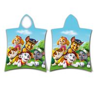 JERRY FABRICS Childrens Paw Patrol Hooded Poncho Bath Towel, Cotton, Multicolour, Size 50x115 cm