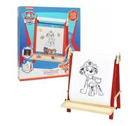 Paw Patrol Kids Easel with Double-Sided Magnetic Whiteboard & Chalkboard - Children's Art Station with Built-in Storage Tray - 2-in-1 Educational Drawing Board for Creative Learning & Play