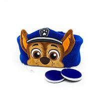 PAW PATROL Kids Headband Headphones and Sleeping Mask with Chase the Cartoon Hero - Comfortable thanks to Soft Fleece - No Pressure on the Ears - Volume Limiter - Ideal for Travel (Blue)