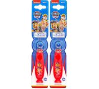 Paw Patrol Kids LED Toothbrush with 2 Minute Flashing Light Timer, Soft Bristles, Non-Slip Handle & Suction Cup for Children Aged 3-14 Years Old, BPA-Free & Non-Toxic Kids Light Up Toothbrush
