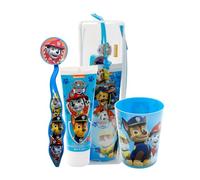 Paw Patrol Kids Toothbrush Set - Soft-Bristle Toothbrush with Protective Cap, Strawberry-Flavoured Toothpaste, and Multi-Purpose Beaker | Travel-Friendly Oral Care Kit for Children Ages 3+