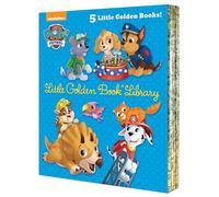 Paw Patrol Little Golden Book Library (Paw Patrol): Itty-Bitty Kitty Rescue; Puppy Birthday!; Pirate Pups; All-Star Pups!; Jurassic Bark!