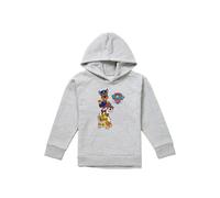 Paw Patrol Logo Pups Youth Kids Pull-Over Hoodie, Athletic Heather in Grey | Size: 5-6 Years Paw Patrol Grey 5-6 Years