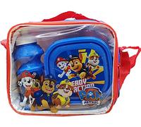 Paw Patrol Lunch Bag Sandwich Box and Bottle Set, Chase Marshall & Rubble
