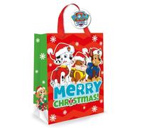Official Paw Patrol Luxury Christmas Gift Bag, Christmas Gift Bag Paw Patrol, Chase Skye Rubble and Marshall Merry Christmas Gift Bag, Paw Patrol Christmas Gift Wrap (PTXG1)