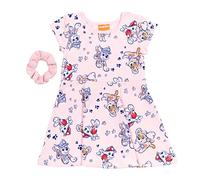 Paw Patrol Marshall Little Girls Chase Skye Skater Dress and Scrunchie, pink, 6