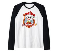 Paw Patrol Marshall Retro Fire Rescue Pup Adventure Artwork Raglan Baseball Tee