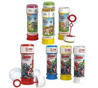 Paw Patrol & Marvel Avengers Bubble Solution Tubs Pack of 8, 60ml with Wand & Maze Game, Non-Toxic Bubble Bottles, Perfect for Birthday Gifts