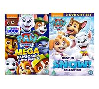 Paw Patrol- Megapawesome Pack (6-Title Boxset includes Colouring Book) [DVD] [2018] & Paw Patrol: Best In Snow Christmas Boxset [DVD] [2019]
