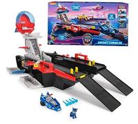 Paw Patrol Mighty Movie Aircraft Carrier HQ Playset & Chase Action Figure | Transforms To 37-Inches Long, Dual Vehicle Launchers, Light-Up Meteor Core, Chase Figure, Kids Toys for Boys & Girls Ages 3+