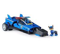 Paw Patrol Mighty Movie Chase’s Mighty Transforming Cruiser & Action Figure | 12-Inch Long Police Cruiser, Transforms Into Rescue Mode, Lights & Music, Chase Figure, Kids Toys for Boys & Girls Ages 3+