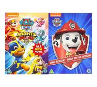 Paw Patrol: Mighty Pups [DVD] [2019] & PAW Patrol: Dino Rescue: Roar To The Rescue [DVD] [2021]