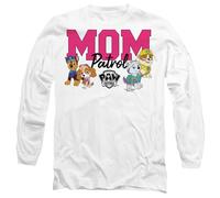 Paw Patrol Mother's Day Mom Patrol Unisex Adult Longsleeve T Shirt, White, L