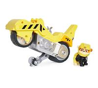Paw Patrol, Moto Pups Rubble’s Deluxe Pull Back Motorcycle Vehicle with Wheelie Feature and Figure