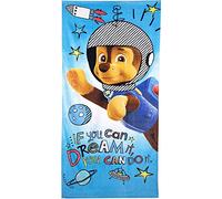 Paw Patrol Nickelodeon Licensed Marshall Chase Characters Cotton Majority Beach Bath Towel. Quick Dry Ultra Soft Large Size - Blue