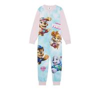 Paw Patrol Official Girls Fleece Onesie Sleepsuit, All in One Cosy Loungewear Pyjamas featuring Skye, Chase, Everest, Pink, Age 5-6 Years
