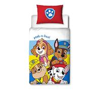 PAW PATROL Official Pupster Design Toddler Cot Bed Duvet Cover Set | Reversible 2 Sided Bedding Duvet Cover Including Matching Pillow Case, Polycotton, Junior