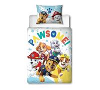 Paw Patrol Official Toddler Cot Bed Duvet Cover | Splodge Design Reversible 2 Sided Junior Bedding Including Matching Pillow Case Brands
