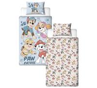 Paw Patrol Officially Licensed Sketchy Design Single Duvet Cover Set | Reversible 2 Sided Dog Bedding Including Matching Pillow Case | Perfect For Kids Bedroom | Polycotton