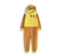 Paw Patrol Rubble Onesie for Boys & Girls | Kids All in One Sleepsuit Pyjamas in Brown & Yellow | Unisex Nightwear Jumpsuit Embroidered Hood with 3D Ears | TV Series Character Merchandise Gift