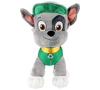 PAW PATROL P:os 76966 Cuddly Toy Dog Rocky, Helper on Four Paws, Approx. 27.5 cm Tall, Cute Plush Animal for Playing and Cuddling, Ideal as a Gift for Boys and Girls