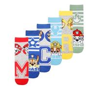 PAW PATROL Pack of 6 Boys Socks Stockings Many Different Patterns and Designs, blue, 27-30
