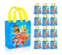 Paw Patrol Party Favor Bags Set - 12 Pack of 8" Paw Patrol Party Goodie Bags for Kids Bulk Reusable Mini Totes | Paw Patrol Birthday Party Supplies