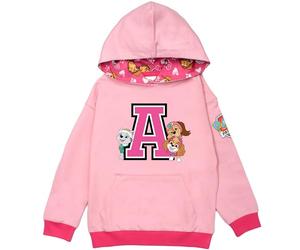 Paw Patrol Personalised Initial Hoodie for Kids 100% Cotton Warm Sweathsirt Soft and Comfortable Gift for Girls Age 2/3 - Pink