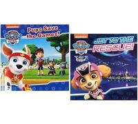 Paw Patrol Picture Story Book Collection 2 Books Set (PUPS SAVE THE GAMES! & JET TO THE RESCUE!)