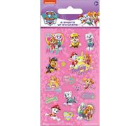 Paw Patrol Pink Party Stickers 6 Sheets