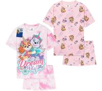 Paw Patrol PJs for Girls Pack of 2 Short Sleeve Pyjamas Set for Kids Toddlers Everest Skye Lounge Sets Nightwear Soft Comfy Sleepwear Gifts for Girls (4-5 Years, Pink, 2)