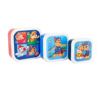 Paw Patrol Play Stackable Lunch Boxes - Set of 3, Durable & Eco-Friendly, Ideal for Kids & Superhero Fans - Perfect for School, Picnics & Travel