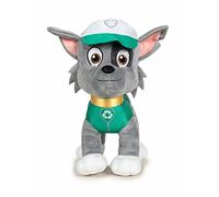 Paw Patrol Plush Dog Cuddly Toy Puppy, 19 cm Chase Marshall Rocky Rubble Sky Zuma Original Licensed Product for Children Gift Figures Soft Toy (Rocky)