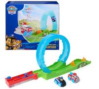 PAW Patrol Pup Squad Rescue Loop Track Playset with 2 Toy Cars | Vertical Looping Track Playset, Pull Back Launch Bay, Chase & Marshall Pup Squad Vehicles, Kids Toys Ages 3 and Up