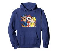 Paw Patrol Pup Trio Sitting With Colorful Hearts Pullover Hoodie
