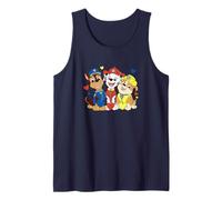 Paw Patrol Pup Trio Sitting With Colorful Hearts Tank Top