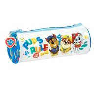 PAW PATROL PUPS RULE - Round School Pencil Case, Children's Pencil Case, Ideal for Children from 5 to 14 Years, Comfortable and Versatile, Quality and Resistance, 20 x 7 cm, Blue, blue, Estándar,