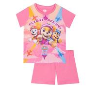 Paw Patrol Pyjamas | Chase, Marshall And Skye Girls Pyjamas | Short Sleeve Pjs For Girls | Pink 6-7 Years