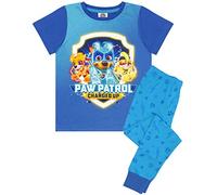 Paw Patrol Pyjamas for Boys | Mighty Pups Chase Kids T-Shirt & Long Blue Trousers PJs Set | Children's Clothes Gifts