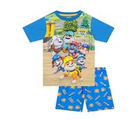 Paw Patrol Pyjamas | Rubble And Crew Boys Short Pyjamas | Summer Pjs For Boys | Blue 6-7 Years