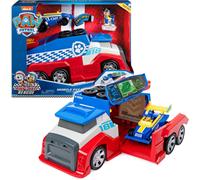 Paw Patrol Ready Race Rescue Mobile Pit Stop Team Vehicle with Sounds (6054505) - Includes Exclusive Chase Figure, Ramp, and Vehicle Launcher