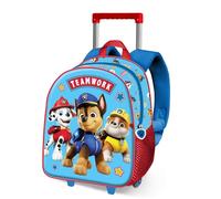 Paw Patrol Ready-Small 3D Backpack with Wheels, Blue, 26 x 34 cm, Capacity 7 L